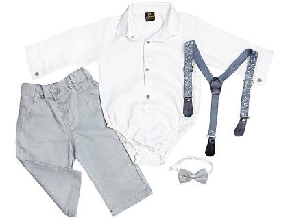 4dílná souprava pro miminka – Móda, šedá