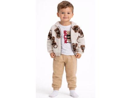 3dílná sada pro děti – Fešák, medvídek, béžová