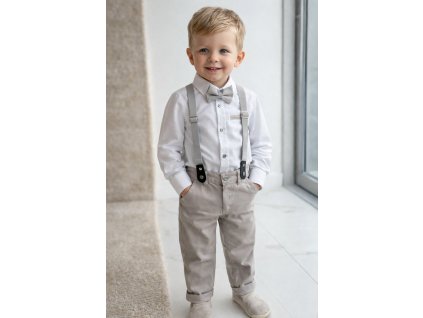 4dílný elegantní set pro děti – móda, šedý