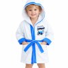 Bavlněný dětský župan s kapucí - Fox club, modrý