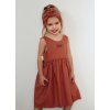 2dílné dívčí šaty – Regina, rezavé