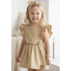 Dívčí letní šaty s čelenkou- Lena, béžové