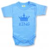 Body pro miminka, krátky rukáv- King, modré