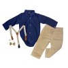 4dílný set pro miminka-Móda, modro-béžový