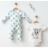 3dílná kojenecká souprava – Overal, body a čelenka – Srnka