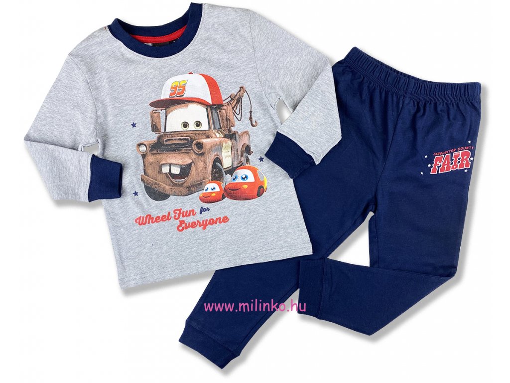 Gyerek pizsama Disney- Verdák, szürke - Milinko baba és gyermekruha