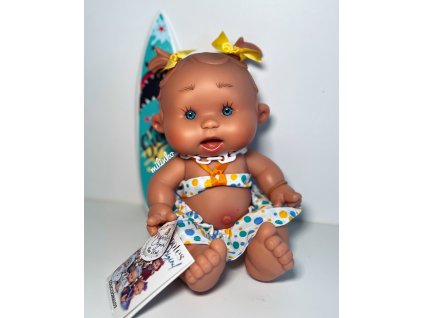 Kézműves spanyol baba- Pepotes Summer szörfdeszkával 26cm