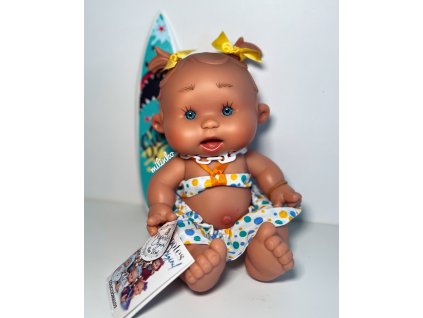 Kézműves spanyol baba- Pepotes Summer szörfdeszkával 26cm