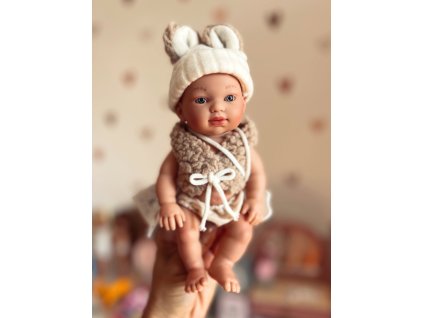 Kézműves spanyol baba- Baby Teddy, 22cm
