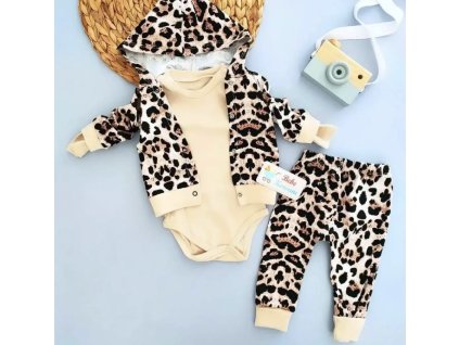 3részes babaruha szett - Lány leopard