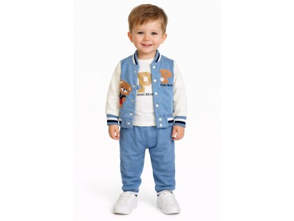 3részes babaruha szett- Maci, kék