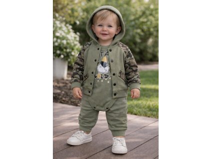 3részes babaruha szett- Terepminta, Oroszlán