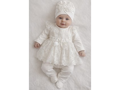 3 részes elegáns babaszett – Kis Angyal, fehér