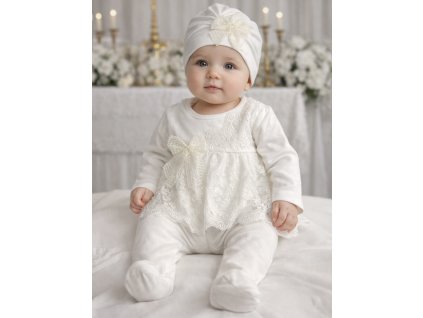 Háromrészes elegáns keresztelő szett – Kis angyal