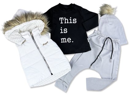 4 részes gyerek szett – szürke