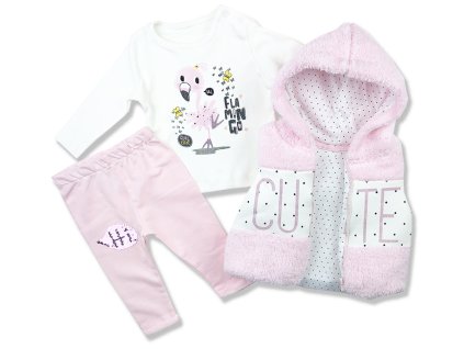 oblečenie pre bábätká set flamingo