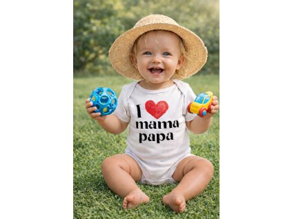 Baba body, rövid ujjú- Szeretem anyucit és apucit