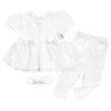 3 részes elegáns babaszett – Kis Angyal, fehér