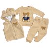 3 részes baba szett – TEDDY polár, bézs