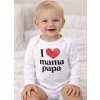 Egyedi baba body, hosszú ujjú- Szeretem anyucit és apucit