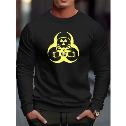 mikina cerna bez kapuce biohazard