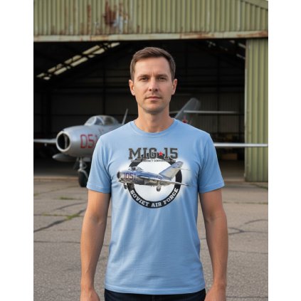 tricko striker mig 15 modre