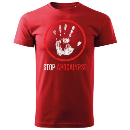 tricko stop apocalypse cervene