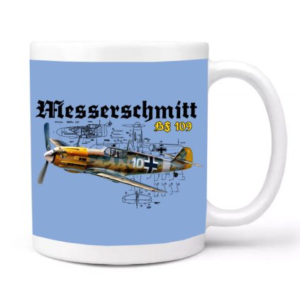 hrnek messerschmitt BF 109 modry