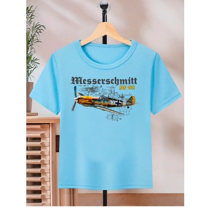 tricko chlapecke messerschmit bf 109 modre