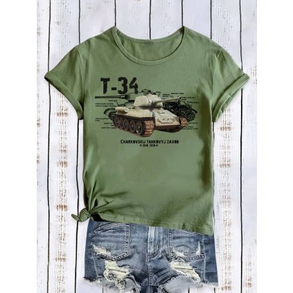 tricko damske striker t 34 olive