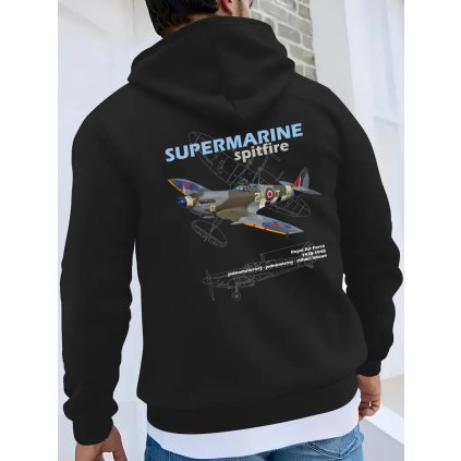 mikina cerne supermarine spitfire