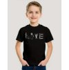 cerne triko love army detske