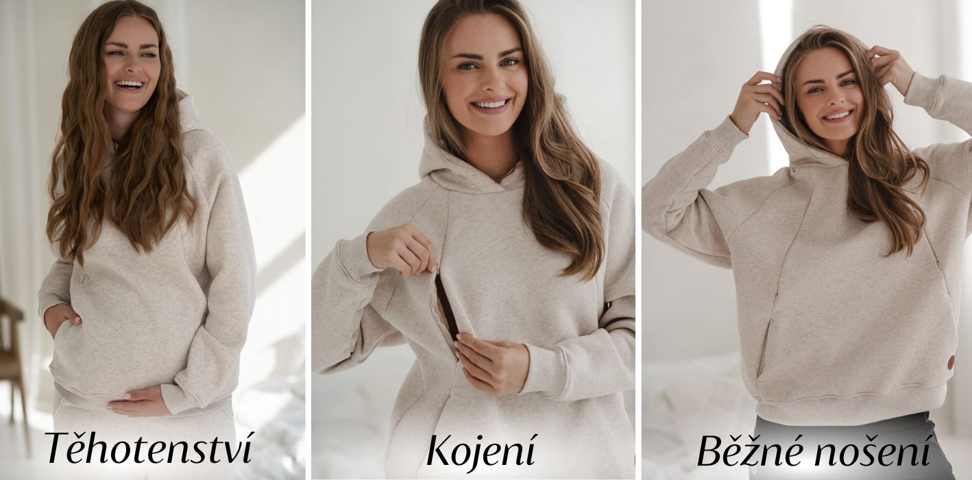 Těhotenské a kojící mikiny