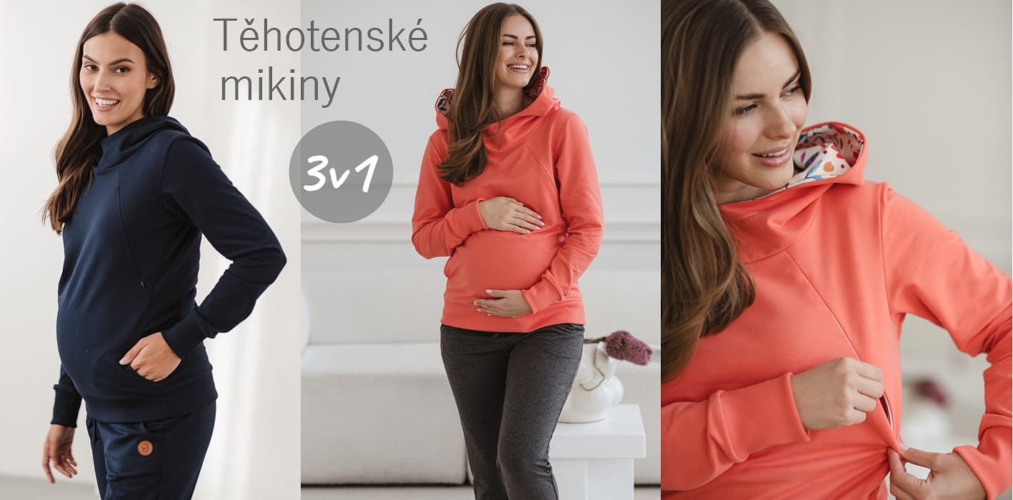 Těhotenské a kojící mikiny