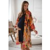 Bambusový těhotenský župan s kapsami Tropical Orange (Velikost L)
