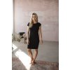 Kojící šaty Milky Dress černé krátký rukáv (Velikost L)