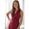 MAXI těhotenské a kojící šaty s uvazováním Loop bordó (Rozmiar L)