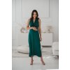 MAXI těhotenské a kojící šaty Loop láhvově zelené (Velikost L)