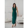 MAXI těhotenské a kojící šaty Loop láhvově zelené (Velikost L)
