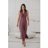 MAXI těhotenské a kojící šaty Loop rose brown (Velikost L)
