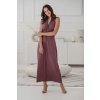MAXI těhotenské a kojící šaty Loop rose brown (Velikost L)
