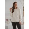 Oversize těhotenská a kojící mikina Milk It Easy krémově bílá s ženským vzorem (Rozmiar L)