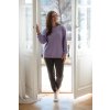 Oversize těhotenská a kojící mikina Milk It Easy lilie-šeřík (Rozmiar L)