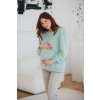 Oversize těhotenská a kojící mikina Milk It Easy mint (Rozmiar L)
