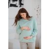 Oversize těhotenská a kojící mikina Milk It Easy mint (Rozmiar L)
