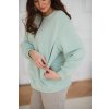 Oversize těhotenská a kojící mikina Milk It Easy mint (Rozmiar L)