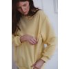 Oversize těhotenská a kojící mikina Milk It Easy světle žlutá (Rozmiar L)