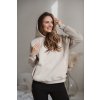 Oversize těhotenská a kojící mikina Motherhood latte melange (Velikost L)
