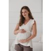 Těhotenská a kojící halenka z mušelínu Milky Butterfly krémově bílá (Rozmiar L)