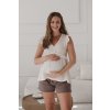 Těhotenská a kojící halenka z mušelínu Milky Butterfly krémově bílá (Rozmiar L)